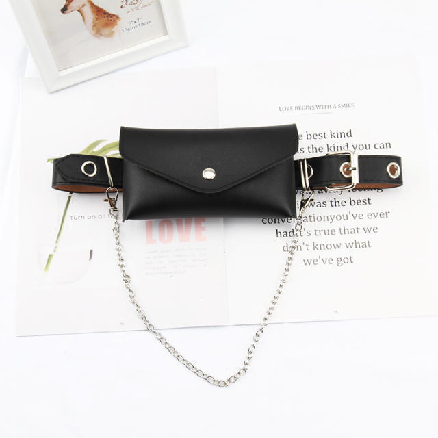 New Full-Hole Punk Style Belt Mobile Phone Bag Chain Belt