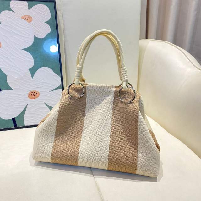 Casual colorful pattern knitted handbag for women spring summer bag