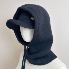 2pcs set beanie cap and hooded hat Neck Warmer Combo Versatile Thickened Hat set