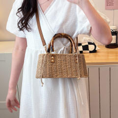 Vintage Artistic Pastoral Style Straw Woven Bag