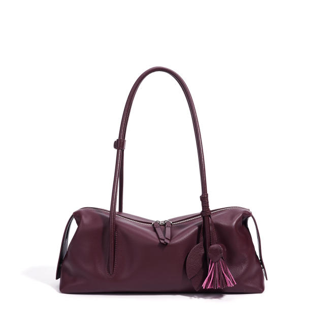 Genuine Leather Handbag Shoulder Underarm Pillow Bag