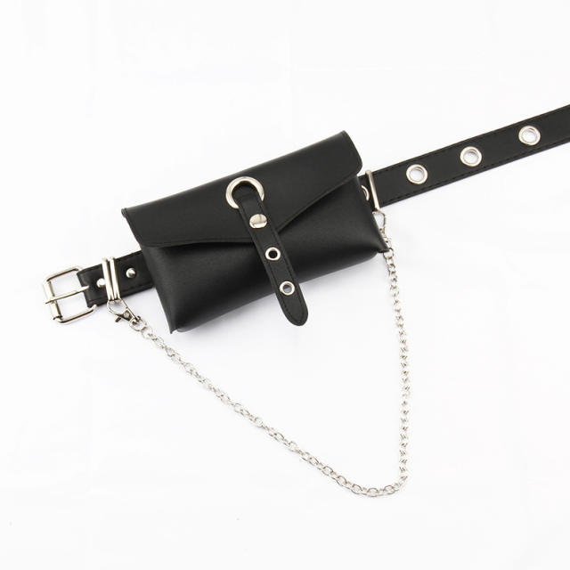 New Full-Hole Punk Style Belt Mobile Phone Bag Chain Belt