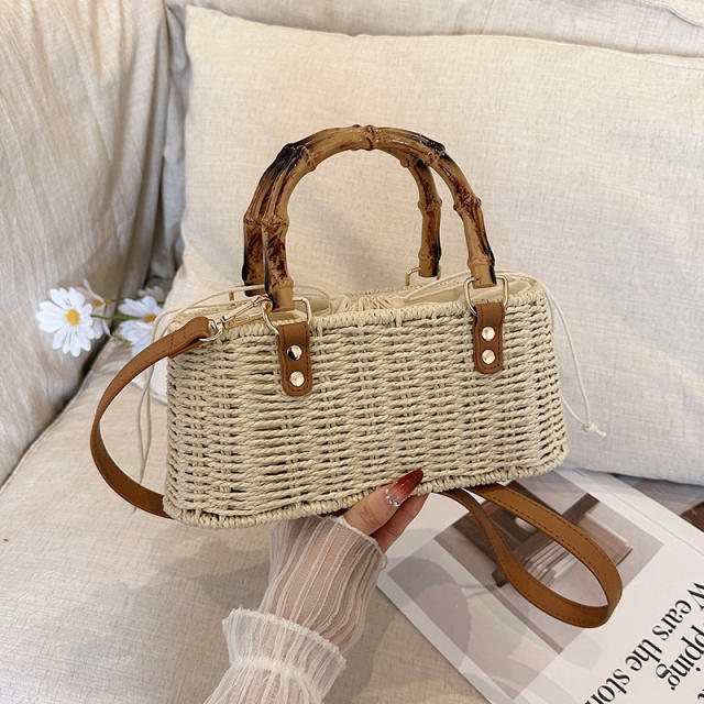 Vintage Artistic Pastoral Style Straw Woven Bag