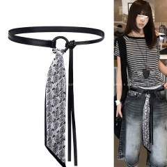 Retro American Silk Scarf Belt for Women