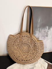 New Fashion Simple Paper Rope Woven Bag for Seaside Vacation