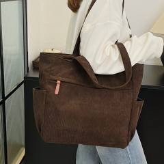 Retro Shoulder Bag Autumn and Winter New Corduroy Handbag Large Capacity Bag