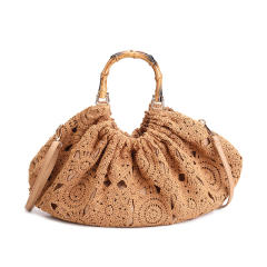 2026 New Summer Bamboo Hollow-Out Exquisite Woven Handbag Crossbody Bag
