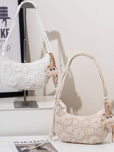 New design corchet flower sweet shoulder bag for women