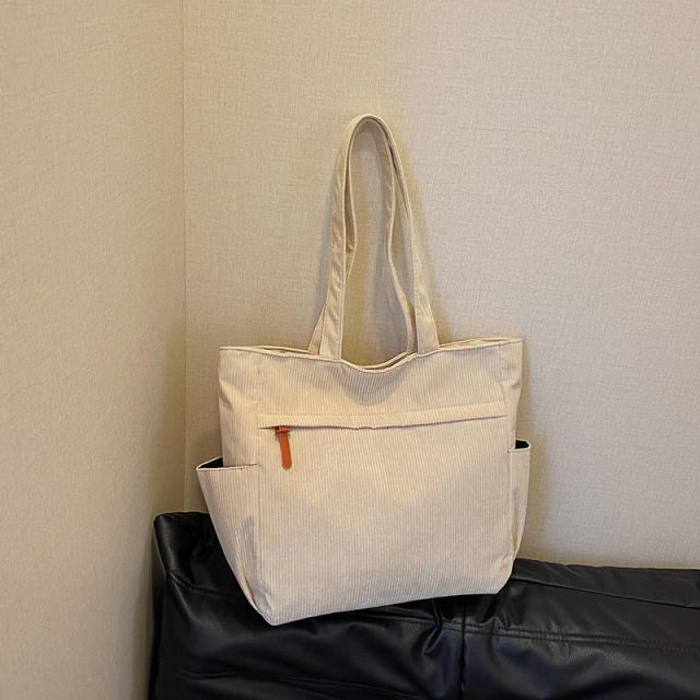 Retro Shoulder Bag Autumn and Winter New Corduroy Handbag Large Capacity Bag