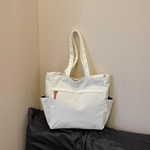 Retro Shoulder Bag Autumn and Winter New Corduroy Handbag Large Capacity Bag