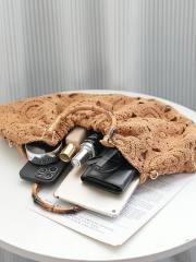 2026 New Summer Bamboo Hollow-Out Exquisite Woven Handbag Crossbody Bag