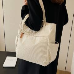 Retro Shoulder Bag Autumn and Winter New Corduroy Handbag Large Capacity Bag