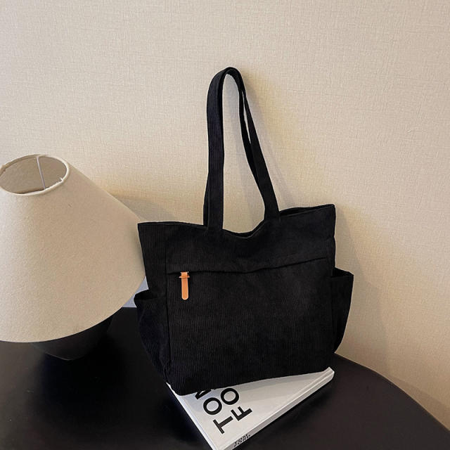 Retro Shoulder Bag Autumn and Winter New Corduroy Handbag Large Capacity Bag
