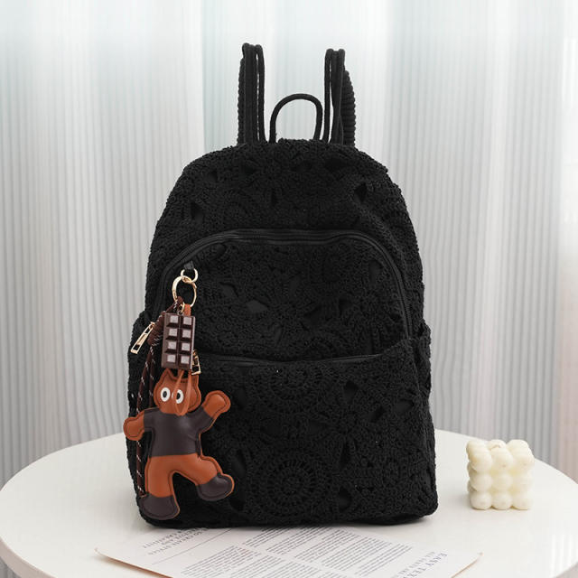2026 Summer Forest-Style Fashion Crochet Women's Backpack