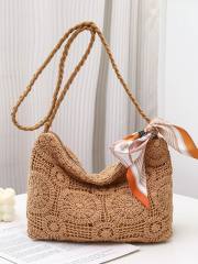 Hollow-Out Holiday-Style crossbody bag Handmade Crochet Crossbody Bag