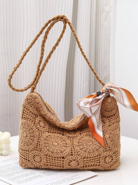 Hollow-Out Holiday-Style crossbody bag Handmade Crochet Crossbody Bag