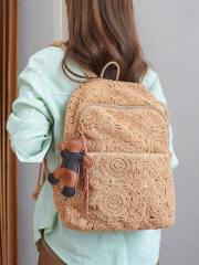 2026 Summer Forest-Style Fashion Crochet Women's Backpack