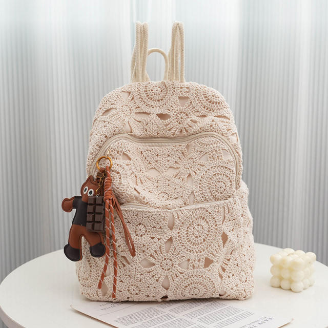 2026 Summer Forest-Style Fashion Crochet Women's Backpack
