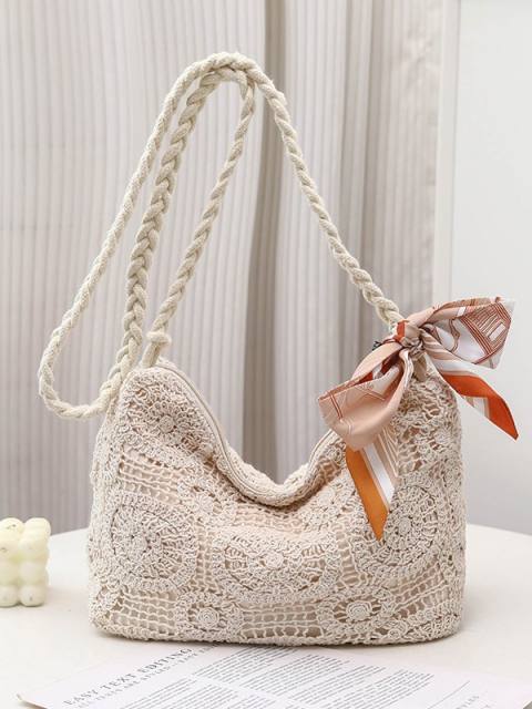 Hollow-Out Holiday-Style crossbody bag Handmade Crochet Crossbody Bag