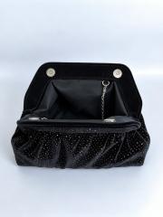 Elegant velvet material diamond clutch bag evening bag