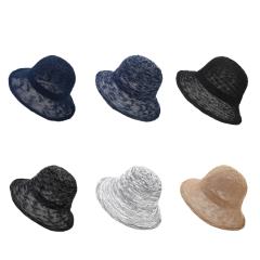 Spring Summer Mixed Thread Basin Hat Outdoor Sun Hat for Women