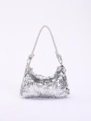 Glittering Sequins Rhinestones Knotted Hand-Held shoulder bag evening bag