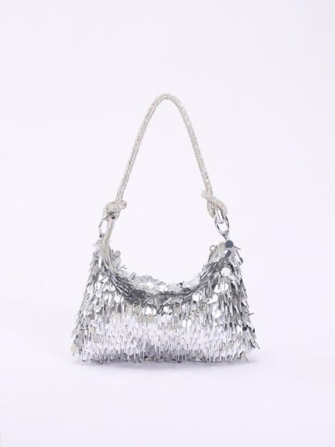 Glittering Sequins Rhinestones Knotted Hand-Held shoulder bag evening bag