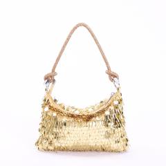Glittering Sequins Rhinestones Knotted Hand-Held shoulder bag evening bag