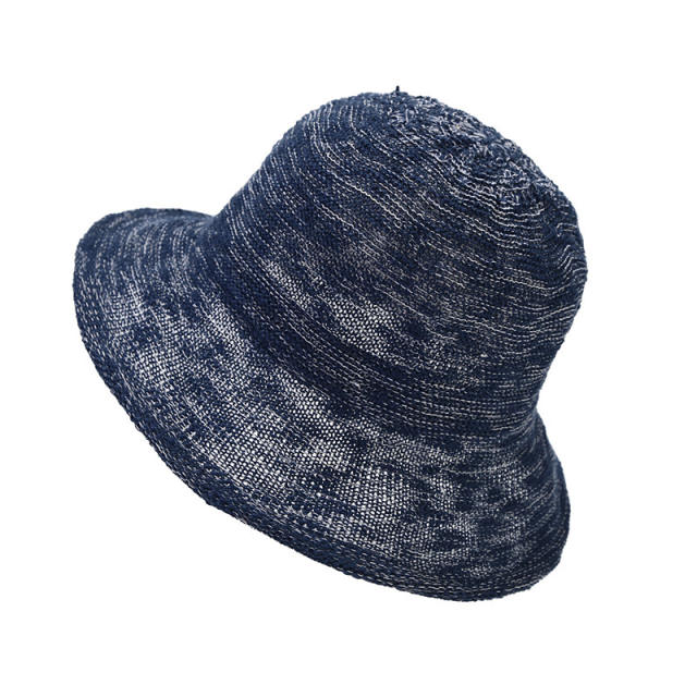 Spring Summer Mixed Thread Basin Hat Outdoor Sun Hat for Women