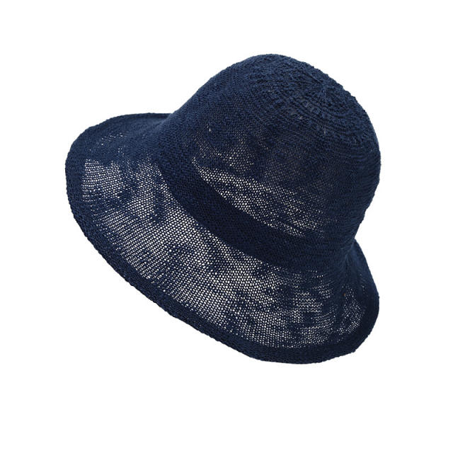 Spring Summer Mixed Thread Basin Hat Outdoor Sun Hat for Women
