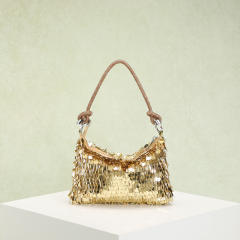 Glittering Sequins Rhinestones Knotted Hand-Held shoulder bag evening bag