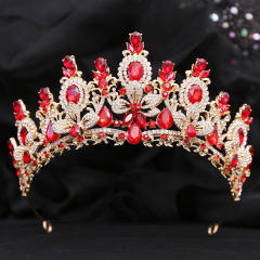 Bridal Wedding Crown with Floral Crystal Rhinestones