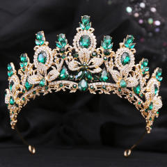 Bridal Wedding Crown with Floral Crystal Rhinestones