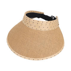Wide-Brimmed Open-Top Straw Hat for Women
