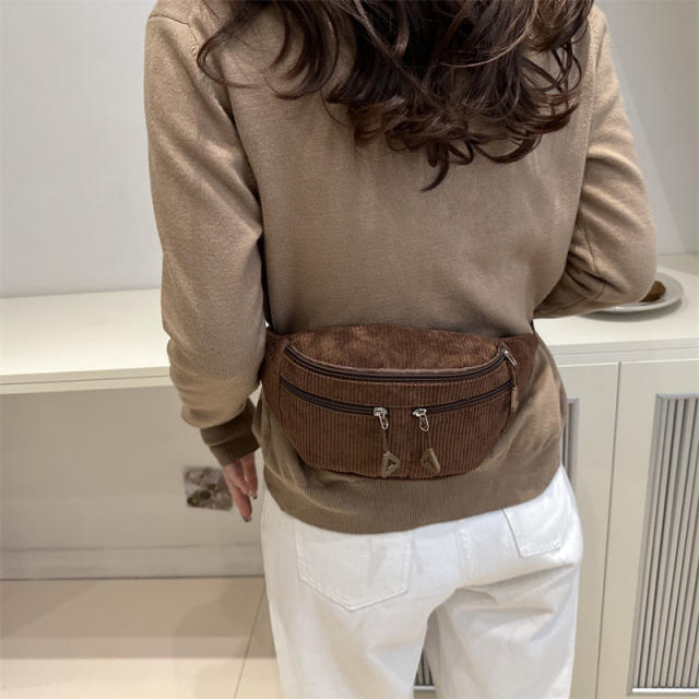 Large Capacity Waist Bag Casual Shoulder Crossbody Bag Fashionable Simple Japanese Sports Chest Bag