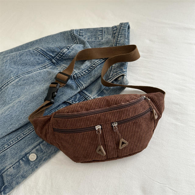 Large Capacity Waist Bag Casual Shoulder Crossbody Bag Fashionable Simple Japanese Sports Chest Bag