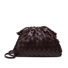 New Fashionable Woven Clutch Bag Korean Style Cloud Soft Leather Dumpling Bag
