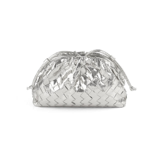 New Fashionable Woven Clutch Bag Korean Style Cloud Soft Leather Dumpling Bag