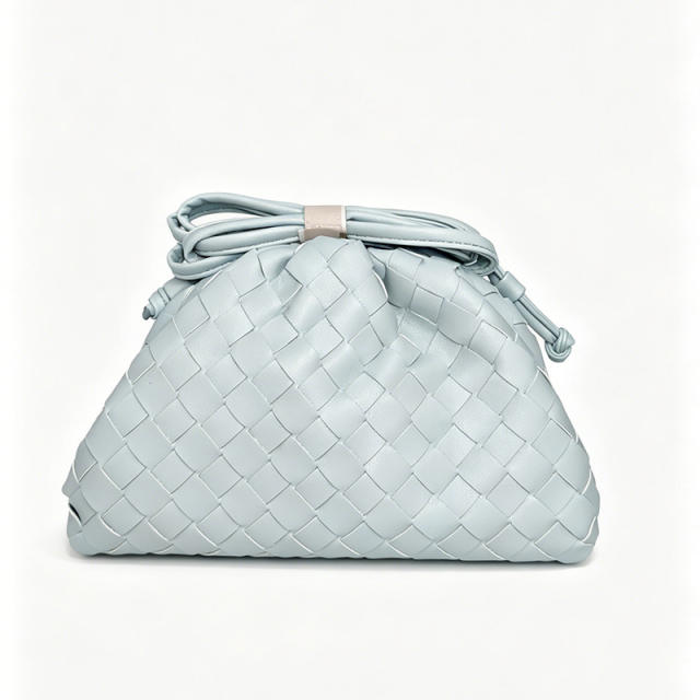 New Fashionable Woven Clutch Bag Korean Style Cloud Soft Leather Dumpling Bag