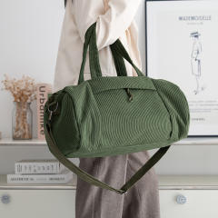 Large-Capacity Yoga Bag Sports Bag Fitness Corduroy Short-Distance Travel Bag