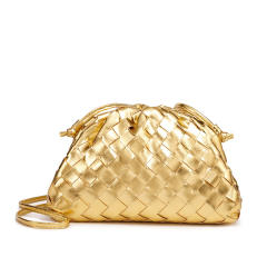 New Fashionable Woven Clutch Bag Korean Style Cloud Soft Leather Dumpling Bag