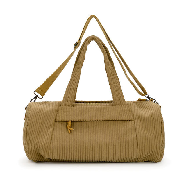 Large-Capacity Yoga Bag Sports Bag Fitness Corduroy Short-Distance Travel Bag