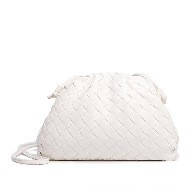 New Fashionable Woven Clutch Bag Korean Style Cloud Soft Leather Dumpling Bag
