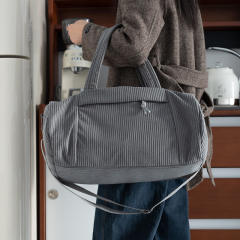 Large-Capacity Yoga Bag Sports Bag Fitness Corduroy Short-Distance Travel Bag