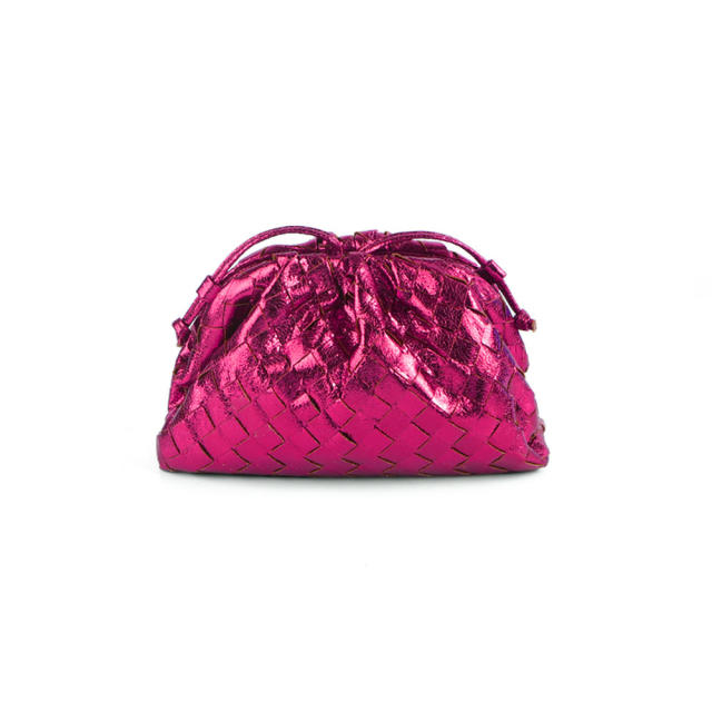 New Fashionable Woven Clutch Bag Korean Style Cloud Soft Leather Dumpling Bag