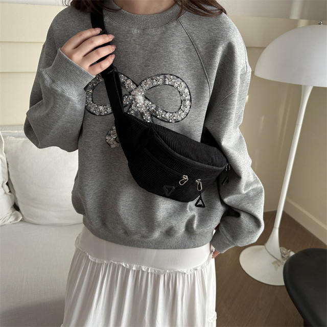 Large Capacity Waist Bag Casual Shoulder Crossbody Bag Fashionable Simple Japanese Sports Chest Bag