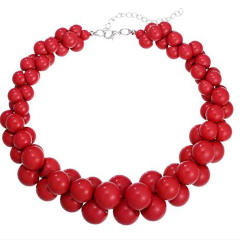 Acrylic Multi-Layered Beaded Necklace