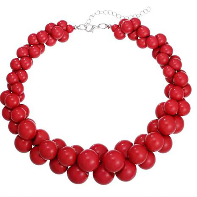 Acrylic Multi-Layered Beaded Necklace