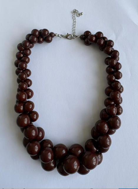 Acrylic Multi-Layered Beaded Necklace