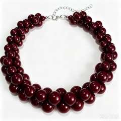 Acrylic Multi-Layered Beaded Necklace